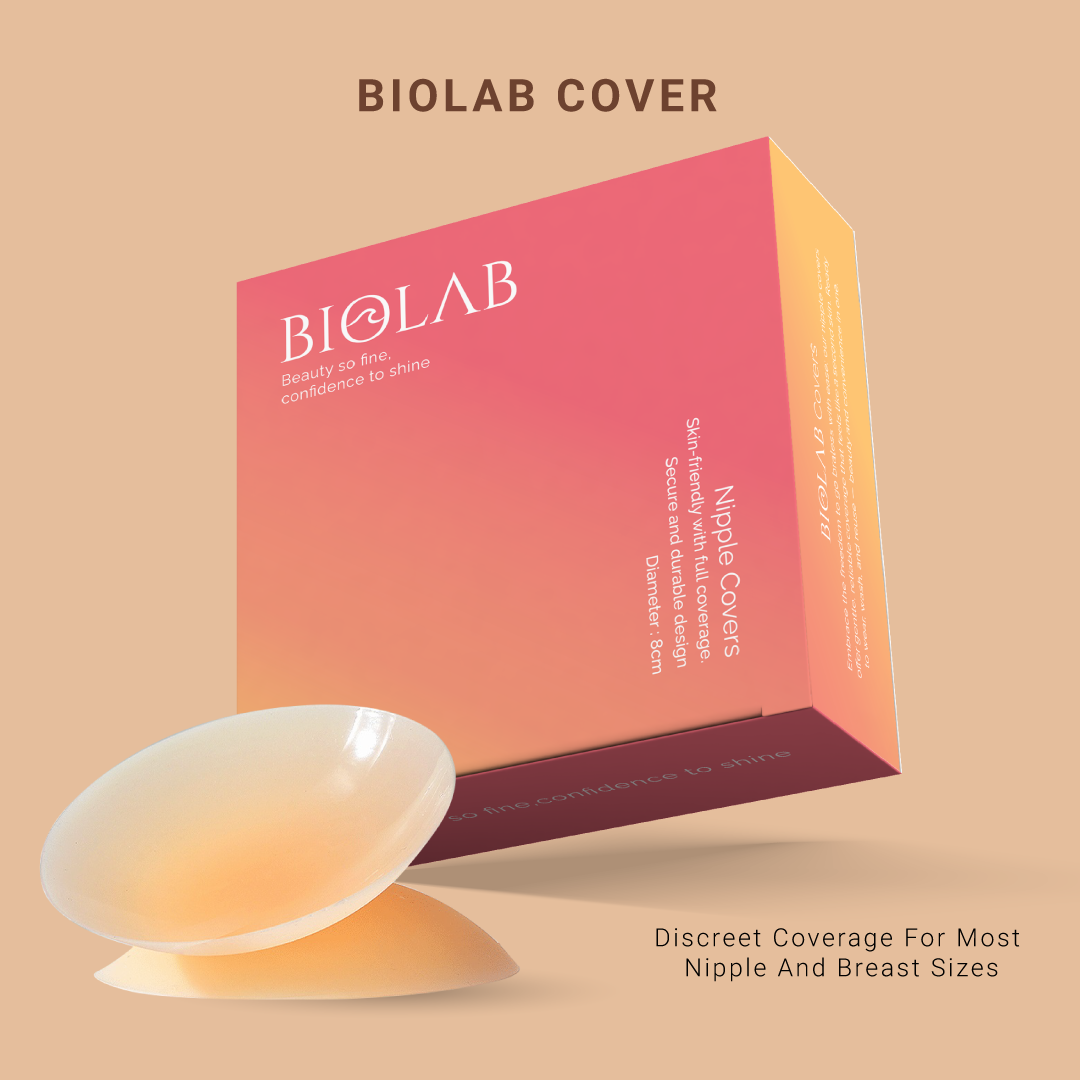 BIOLAB Nipple Cover Nubra | 8CM Silicone Skin Bra | Seamless Waterproof A-C Cup
