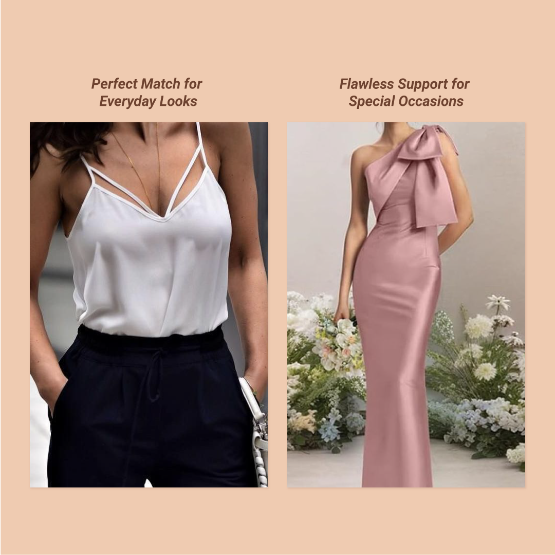 BIOLAB Nubra Water Drop Shapes Nubra Invisible Bra Push Up Stick-on Bra Lift Up Reusable Bra Silicon