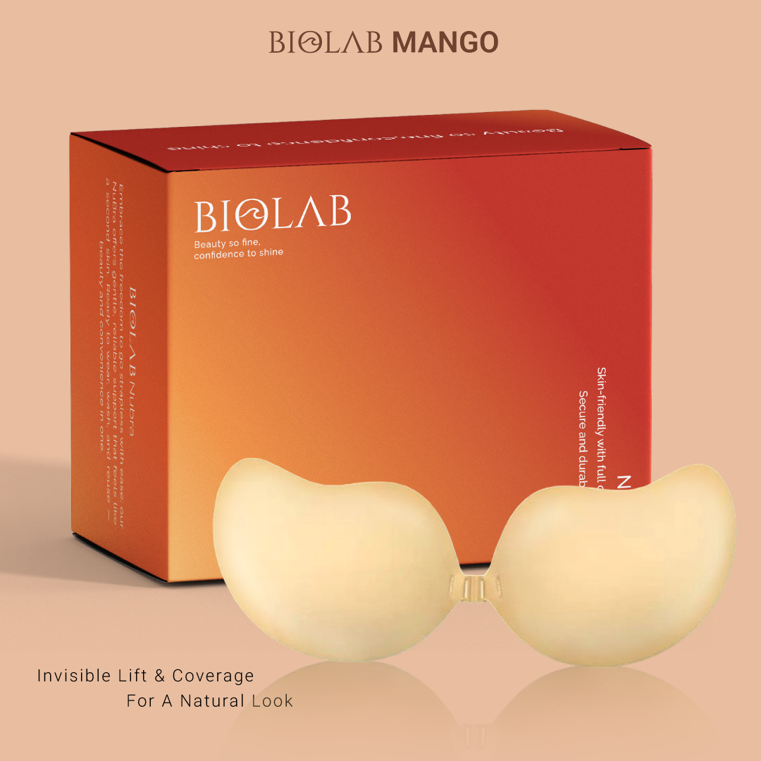 BIOLAB MANGO NUBRA SuperSticky Adhesive Nubra Cup A-E Seamless Invisible Push Up Stick On Bra