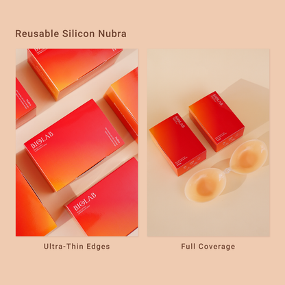 BIOLAB Nubra Water Drop Shapes Nubra Invisible Bra Push Up Stick-on Bra Lift Up Reusable Bra Silicon