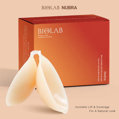 BIOLAB Nubra Water Drop Shapes Nubra Invisible Bra Push Up Stick-on Bra Lift Up Reusable Bra Silicon