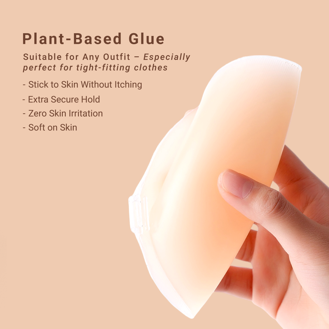 BIOLAB Nubra Water Drop Shapes Nubra Invisible Bra Push Up Stick-on Bra Lift Up Reusable Bra Silicon