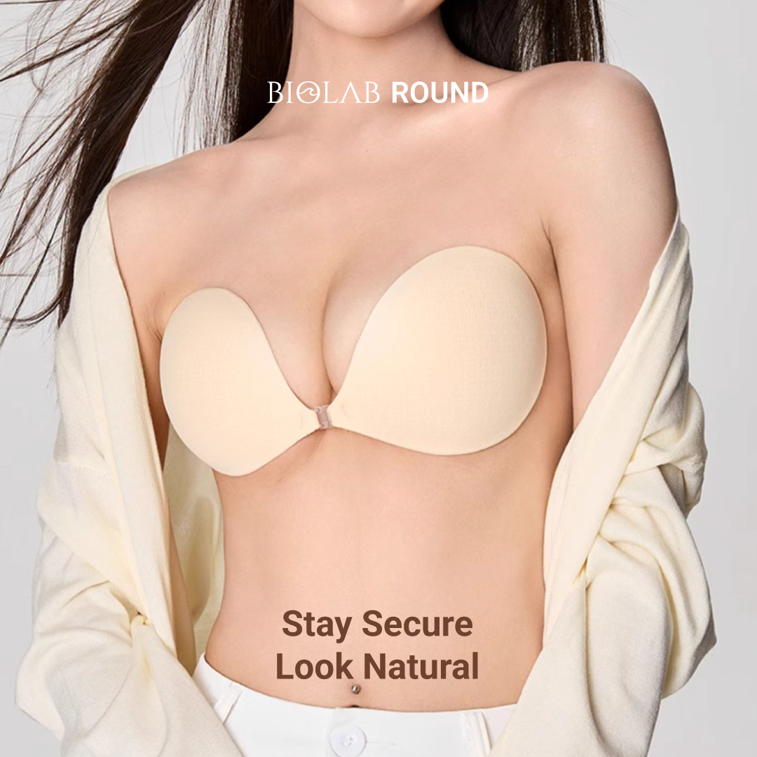 BIOLAB ROUND NUBRA SuperSticky Adhesive Nubra Cup A-E Seamless Invisible Push Up Stick On Bra